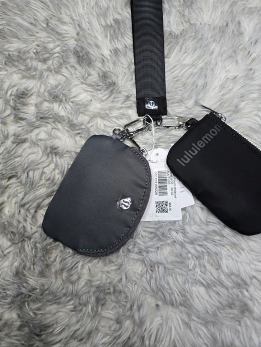 lululemon athletica Black and Gray RARE Color Dual Wristlet Pouch - Picture 4 of 9